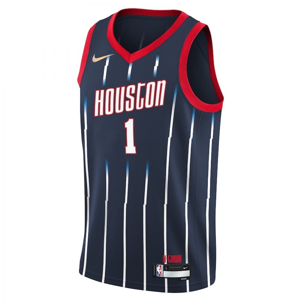 Men's Houston Rockets John Wall #1 Navy 2021/22 Swingman Jersey - City Edition-Pro Kit Vault | Brand New 26/27 Sports Jerseys